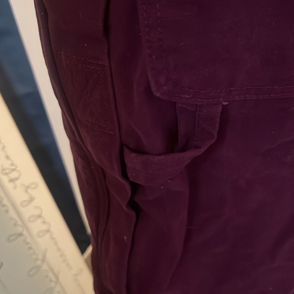 Berne Women's Burgundy overalls - Picture 7 of 8